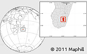 Blank Location Map of Iakora, highlighted country