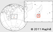 Blank Location Map of Iakora, highlighted parent region, within the entire country