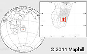 Blank Location Map of Iakora, highlighted parent region
