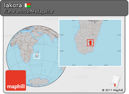 Gray Location Map of Iakora