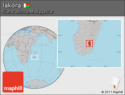 Gray Location Map of Iakora
