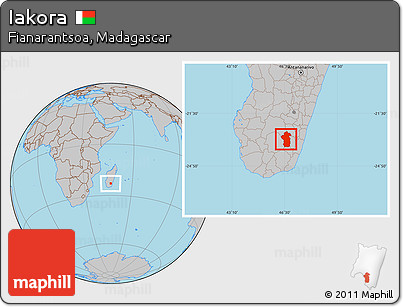 Gray Location Map of Iakora