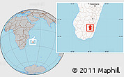 Gray Location Map of Iakora, highlighted country