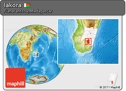 Physical Location Map of Iakora, highlighted parent region
