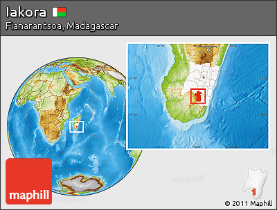 Physical Location Map of Iakora, highlighted parent region