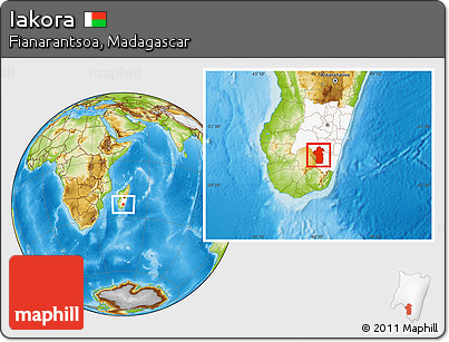 Physical Location Map of Iakora, highlighted parent region