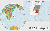 Political Location Map of Iakora, highlighted country, highlighted parent region