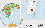 Political Location Map of Iakora, highlighted country