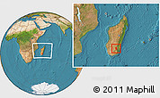 Satellite Location Map of Iakora, within the entire country