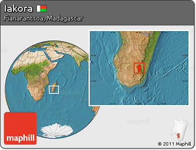 Satellite Location Map of Iakora