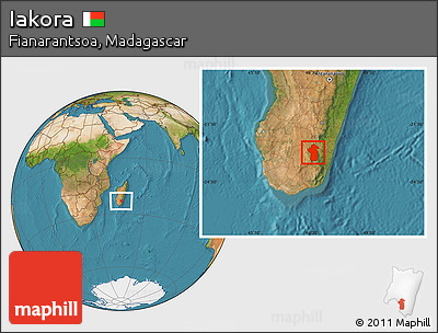 Satellite Location Map of Iakora
