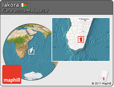 Satellite Location Map of Iakora, highlighted country