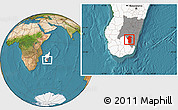 Satellite Location Map of Iakora, highlighted country, highlighted parent region