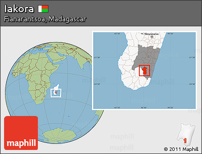 Savanna Style Location Map of Iakora, highlighted country, highlighted parent region