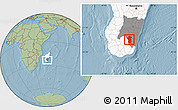 Savanna Style Location Map of Iakora, highlighted country, highlighted parent region, hill shading