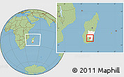 Savanna Style Location Map of Iakora, highlighted parent region, within the entire country