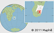 Savanna Style Location Map of Iakora, highlighted parent region