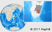 Shaded Relief Location Map of Iakora, highlighted country, highlighted parent region