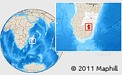 Shaded Relief Location Map of Iakora, highlighted parent region