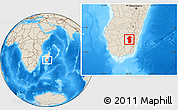 Shaded Relief Location Map of Iakora