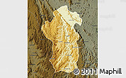 Physical Map of Iakora, darken