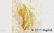 Physical Map of Iakora, lighten