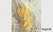 Physical Map of Iakora, semi-desaturated