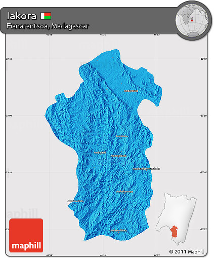 Political Map of Iakora, cropped outside