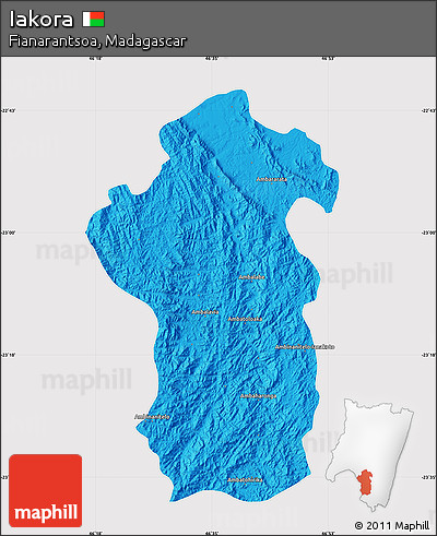 Political Map of Iakora, cropped outside