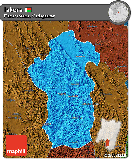 Political Map of Iakora, darken