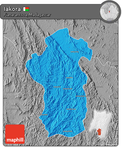 Political Map of Iakora, desaturated