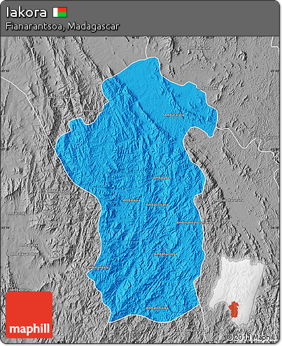 Political Map of Iakora, desaturated