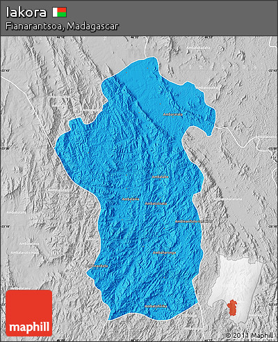 Political Map of Iakora, lighten, desaturated