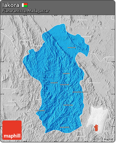 Political Map of Iakora, lighten, desaturated