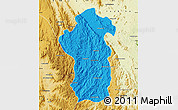 Political Map of Iakora, physical outside