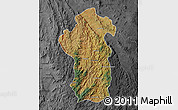 Satellite Map of Iakora, darken, desaturated