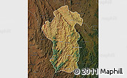 Satellite Map of Iakora, darken
