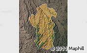 Satellite Map of Iakora, darken, semi-desaturated