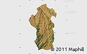 Satellite Map of Iakora, single color outside