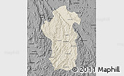 Shaded Relief Map of Iakora, darken, desaturated