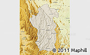 Shaded Relief Map of Iakora, physical outside
