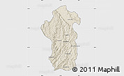Shaded Relief Map of Iakora, single color outside