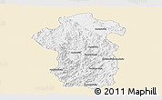 Classic Style Panoramic Map of Iakora, single color outside