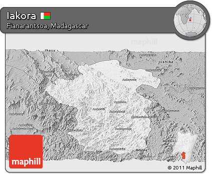 Gray Panoramic Map of Iakora