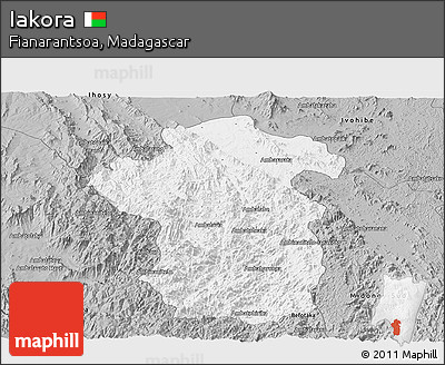 Gray Panoramic Map of Iakora