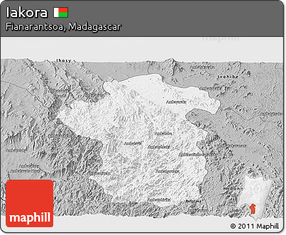 Gray Panoramic Map of Iakora