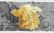 Physical Panoramic Map of Iakora, darken, desaturated