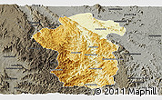 Physical Panoramic Map of Iakora, darken, semi-desaturated