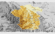 Physical Panoramic Map of Iakora, desaturated