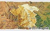 Physical Panoramic Map of Iakora, satellite outside